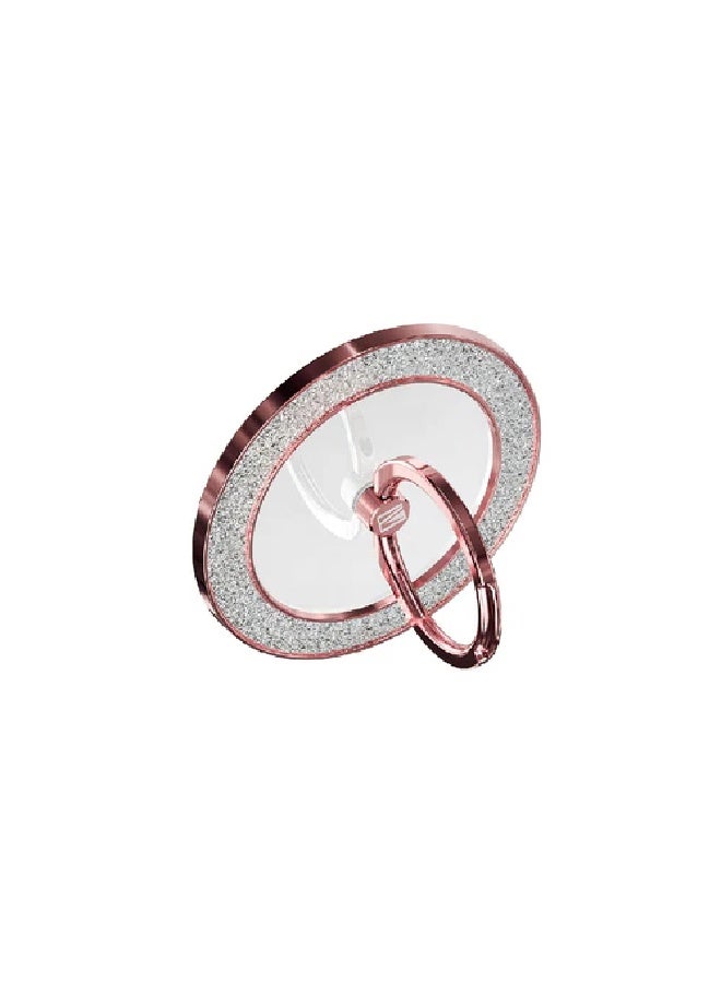 LEVELO Nova Glitter Magsafe Phone Ring Holder - Rose Gold - Image 1